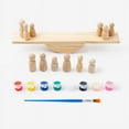thumbnail image 1 of Wooden Rainbow Balancing Game For Kids Stacking Blocks With Dinosaur Shapes Fine Motor Skills Educational Toy Stress Relief Activity, 1 of 8