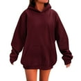 thumbnail image 6 of BODOAO Hoodies for Women 2025 Winter Oversized Sweatshirt Cute Y2K Hoodie Womens Sweatshirts Pullover Trendy Outfits Fashion Tops Fall Outfits 2025 Fall Winter Fashion Clothes Wine XXL, 6 of 9