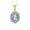 Millennium Blue Mystic Quartz, variant on 4.00 Ct Millennium Blue Mystic Quartz 18K Yellow Gold Plated Silver Pendant