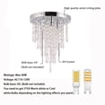 thumbnail image 4 of 110V G9 Bulbs Flush Mount K9 Crystal Ceiling Light Pendant Lamp Chandelier Fixture Hallway, 4 of 12
