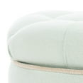 thumbnail image 5 of Safavieh Amelia Round Upholstered Storage Ottoman, Beige, 5 of 9
