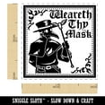 thumbnail image 2 of Plague Doctor Weareth Thy Mask Self-Inking Rubber Stamp Ink Stamper - Brown Ink - Small 1 Inch, 2 of 7