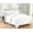 White, variant on 8-Piece Bed-in-a-Bag, Soft and Cozy Pinch Pleated Bedding Set with Double-Sided Storage Pockets - Silky White Comforter, Full/Queen Size