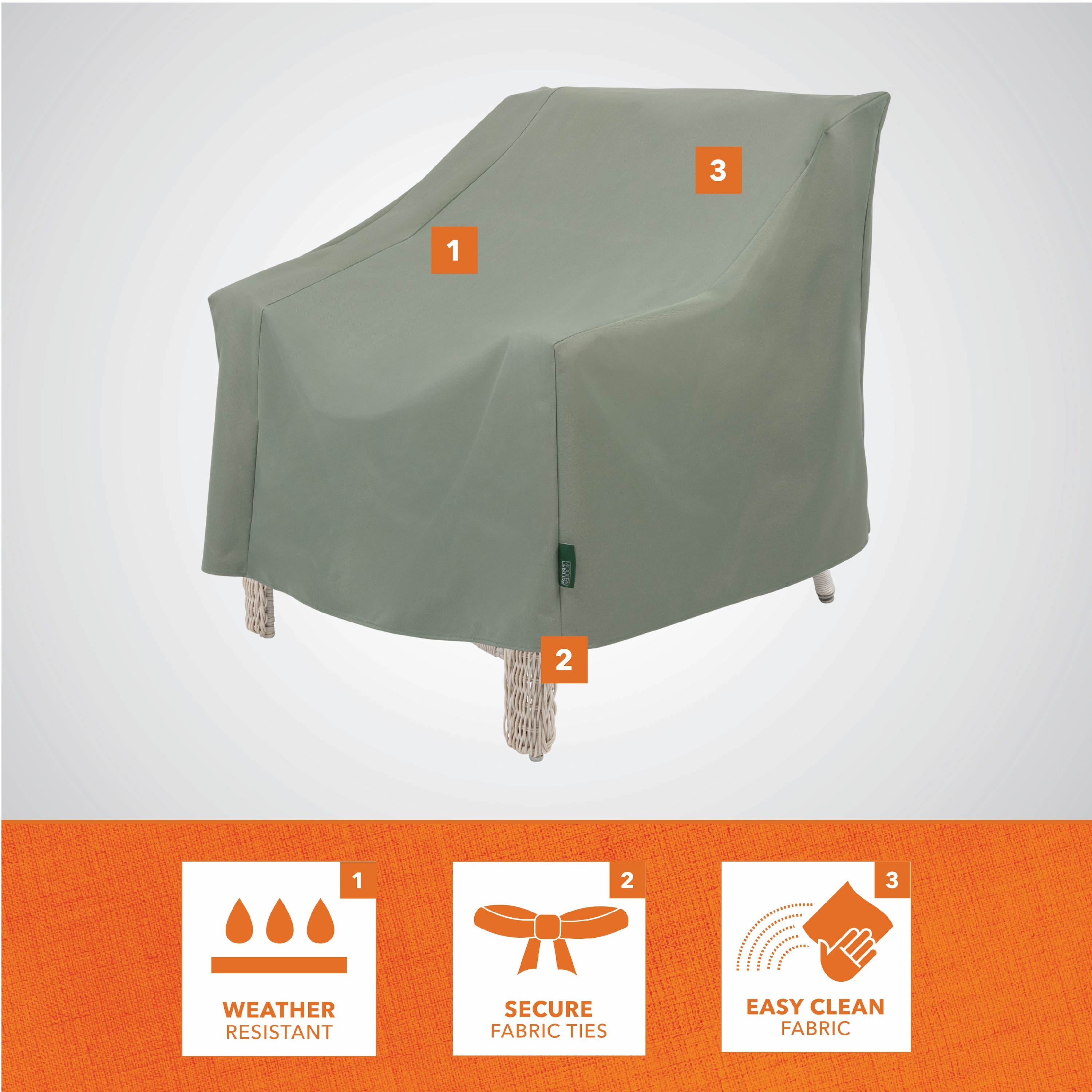 Modern Leisure Basics Patio Chair Cover, 33"L x 34"W x 31"H, Sage Green