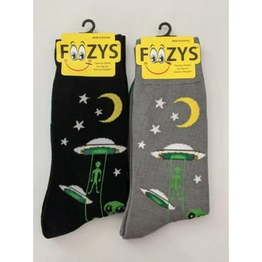 Foozys Mens' Crew Socks Aliens Men's Novelty Socks 2 Pairs