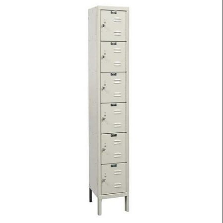 - HALLOWELL U1258-6G-A-PT Box Locker, (1) Wide, (6) Person, 6 Tier