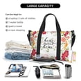 thumbnail image 6 of Zufioo Home Sweet Home Floral Pattern Hand-held Travel Bag, Waterproof Adjustable Shoulder Strap Crossbody Duffel Bag, Suitable for Work, Short trips, Sports, 6 of 8