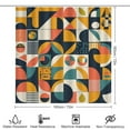 thumbnail image 2 of Shower Curtain Set 4 Piece include Shower Curtain and Rugs and Non Slip U Shaped Toilet Rugs Luxury Bathroom Decor Colorful Geometry, 2 of 4