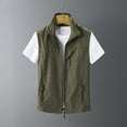 thumbnail image 3 of Chaleco de caza para hombres, novedad de primavera y otoño de 2024, chaqueta de malla para fotografía con múltiples bolsillos para pesca y cuello en V, Logo bordado, chaqueta de malla alta, 3 of 5