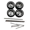 thumbnail image 3 of STARTIST 4 Pieces RC Car Wheels and Tires RC Alloy Car Accessories Replacement Wheels Model RC Upgrade Part for 1:64 Scale Spare Parts Argent B, 3 of 8