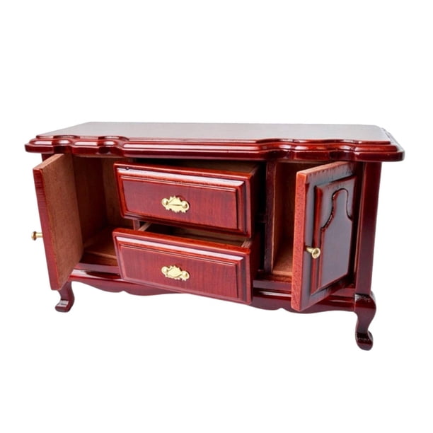 Auxiliar en Miniatura para Casa de Muñecas a Escala 1:12, de Madera Maciza, Estilo Vintage, Ideal para Habitación O Dormitorio.