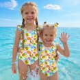 thumbnail image 7 of Abcomgle Girls Swimsuits Size 7-8 Tropical Fruit Graphic One Piece Little Girls Swimsuit Ruffled Stretchy Bathing Suits for Girls, 7 of 7