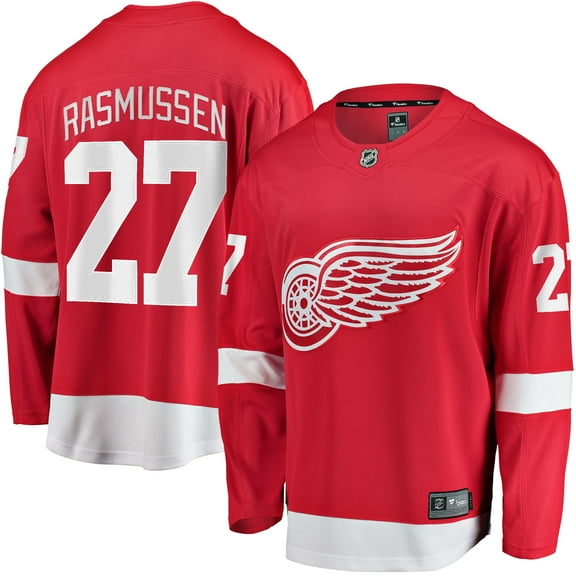 Men's Fanatics Michael Rasmussen Red Detroit Red Wings Home Breakaway Player Jersey