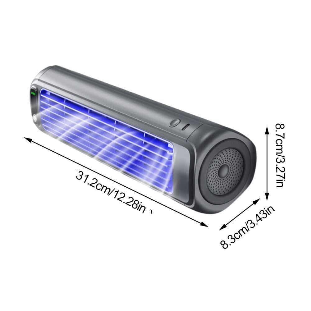Wall Mounted Bladeless Fan, 3-Speed Cross Flow Electric Fan, Quiet USB Air Circulator for Kitchen, Desk or Wall Use, No Drill Installation Cooling Fan