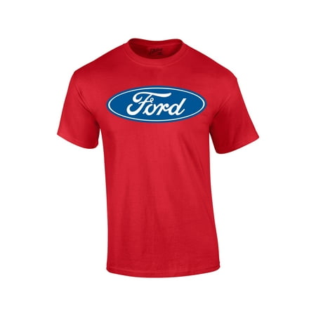 Ford T-Shirt Blue Ford Logo Oval Design-red-xxxl (Best T Shirt Logo Design)