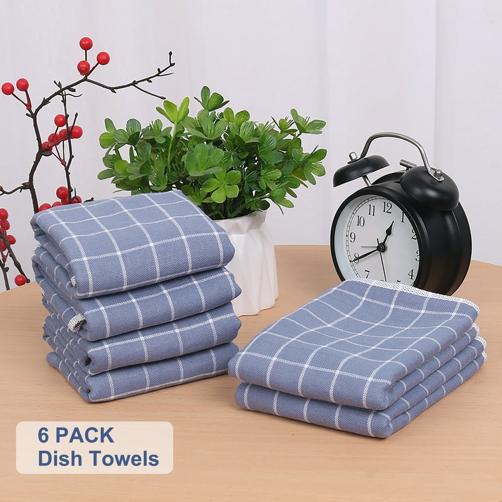 Kitchen Dish Cloths, 13 x 13 Inch, 100 Cotton Soft and Absorbent