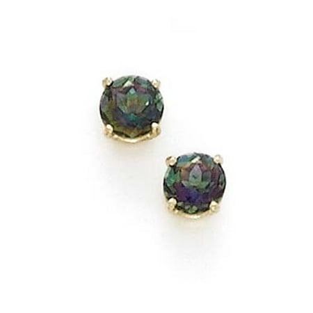 14k Yellow Gold Mystic Topaz Earrings