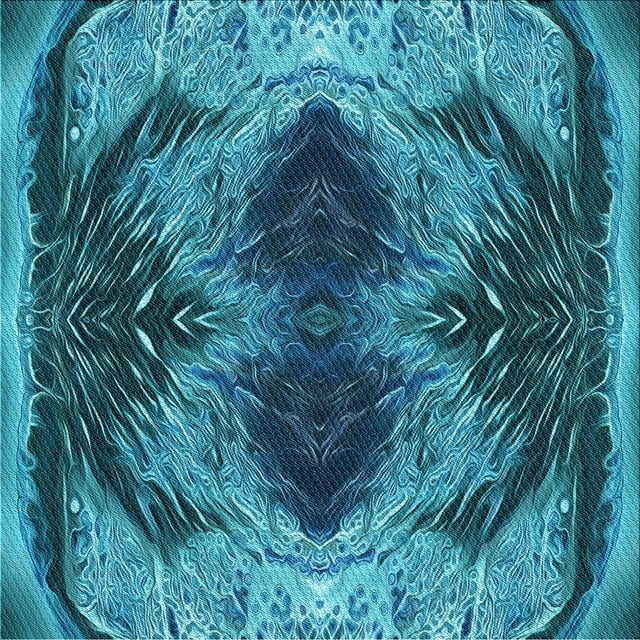 Ahgly Company Machine Washable Indoor Square Transitional Bright Turquoise Blue Area Rugs, 4' Square
