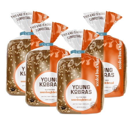 Gluten- Seeded Buckwheat Sourdough Bread (4-pack) - Allergen Friendly, Vegan, Gum-, Simple Ingredients Made to Order