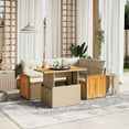 thumbnail image 1 of vidaXL Ensemble de Canapé de Jardin 5 Pcs avec Coussins en Poly Rotin Beige, 1 of 5