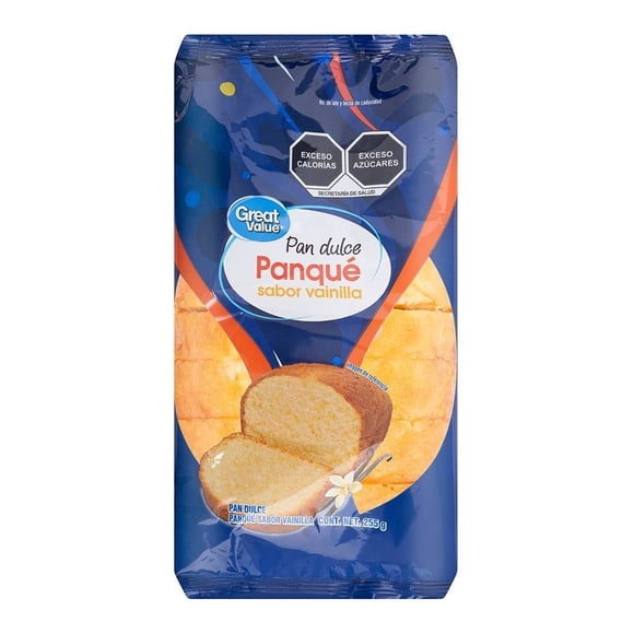 Pan dulce Great Value panqué sabor vainilla 255 g