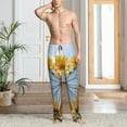 thumbnail image 2 of Kdxio Vibrant Butterfly And Sunflowers Print Men's Sleep Pajama Pant Lounge Pants with Pockets-Small, 2 of 6