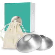 XIRQI Silver Nursing Cups Nipple Shields Breastfeeding Newborn 999 Grade Silver Nipple Covers Breastfeeding 999 Grade Nipple Shields Breastfeeding Newborn Regular Size