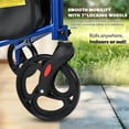 thumbnail image 3 of Déambulateur à 3 Roues Pliable, Roues Rotatives de 7 Pouces et Commande de Frein, Déambulateur à Hauteur Ajustable pour Aînés avec Sac de Rangement, Capacité de 220 Lb, 3 of 8