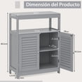 thumbnail image 3 of Armario del Baño Costway Organizador con Doble puerta de persiana y Repisa regulable 60 x 30 x 80,5 cm, 3 of 8