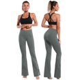 thumbnail image 2 of Pantalones de yoga BUBBLELIME de cintura alta Bootcut Basic Nylon Olive XL, 2 of 5