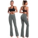 thumbnail image 2 of Pantalones de yoga BUBBLE-LIME, cintura alta, corte de botas, nailon, verde oliva, 2 of 7