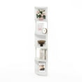 thumbnail image 4 of Furinno Econ 5-Tier Zigzag Corner Shelf Bookcase, Bookshelf, White/White, 4 of 6