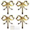 thumbnail image 1 of Decoración de pared navideña Ganchos de nudo de lazo dorado Ganchos de pared de lazo de latón Colgador de puerta Ganchos para toallas Ganchos de abrigo de latón Decorativos, 1 of 5