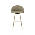 thumbnail image 2 of Amisco Nelly 26 In. Swivel Counter Stool - Beige Fabric / Golden Metal, 2 of 9