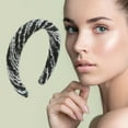 thumbnail image 2 of Unique Bargains 1 Pc Caramel Maillard Rainbow Braided Headbands Black White, 2 of 6