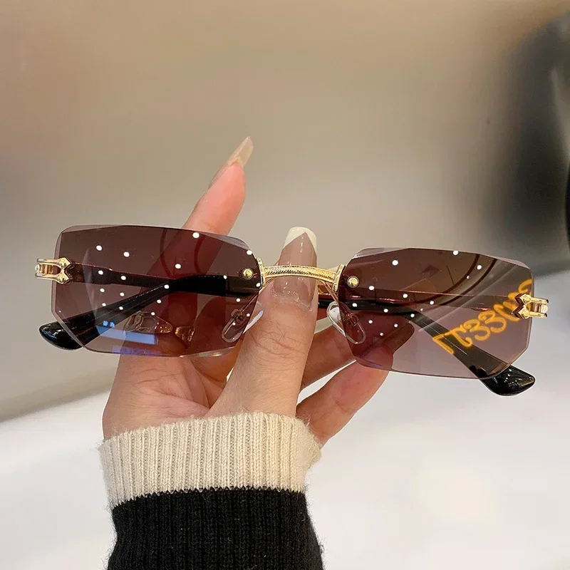 Small rimless sunglasses hotsell