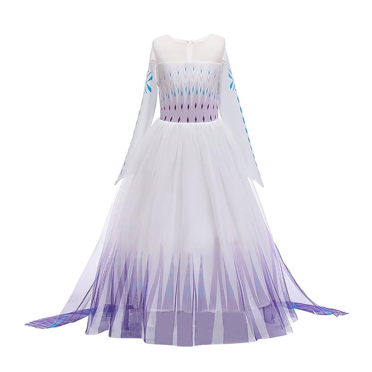 Ibtom Castle Little Girls Princess Dress Halloween Christmas Cosplay Fancy Dress Up Long Evening Party Gown 9-10 Years Purple
