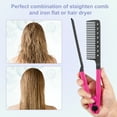 thumbnail image 6 of Unique Bargains Hair Straightening Comb Heat Resistance Home Straightener Hair Styling Comb ABS Rose Red, 6 of 7