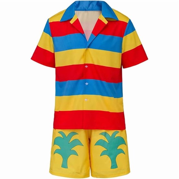 Merlin Inspired Bermuda Shirt and Shorts Set for Men Casual Wizard Style Outfit