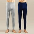thumbnail image 2 of Taqqpue 2 Pack Long Johns for Men,Casual Solid Color Thermal Underwear for Men Long Underwear Mens Leggings Thermal Pants Men Cold Weather Bottoms, 2 of 3