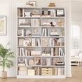 thumbnail image 3 of Hiphuta 84" Tall Double Wide 7-Tier Bookcase with 14 Cubes, Large Open Bookcase for Home Office and Living Room, Freestanding Display Book Shelves, White, 3 of 8