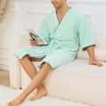 thumbnail image 7 of Dovford Mens Robe, Cotton Terry Cloth Bathrobe, Soft Bath Robe for Men, 7 of 7