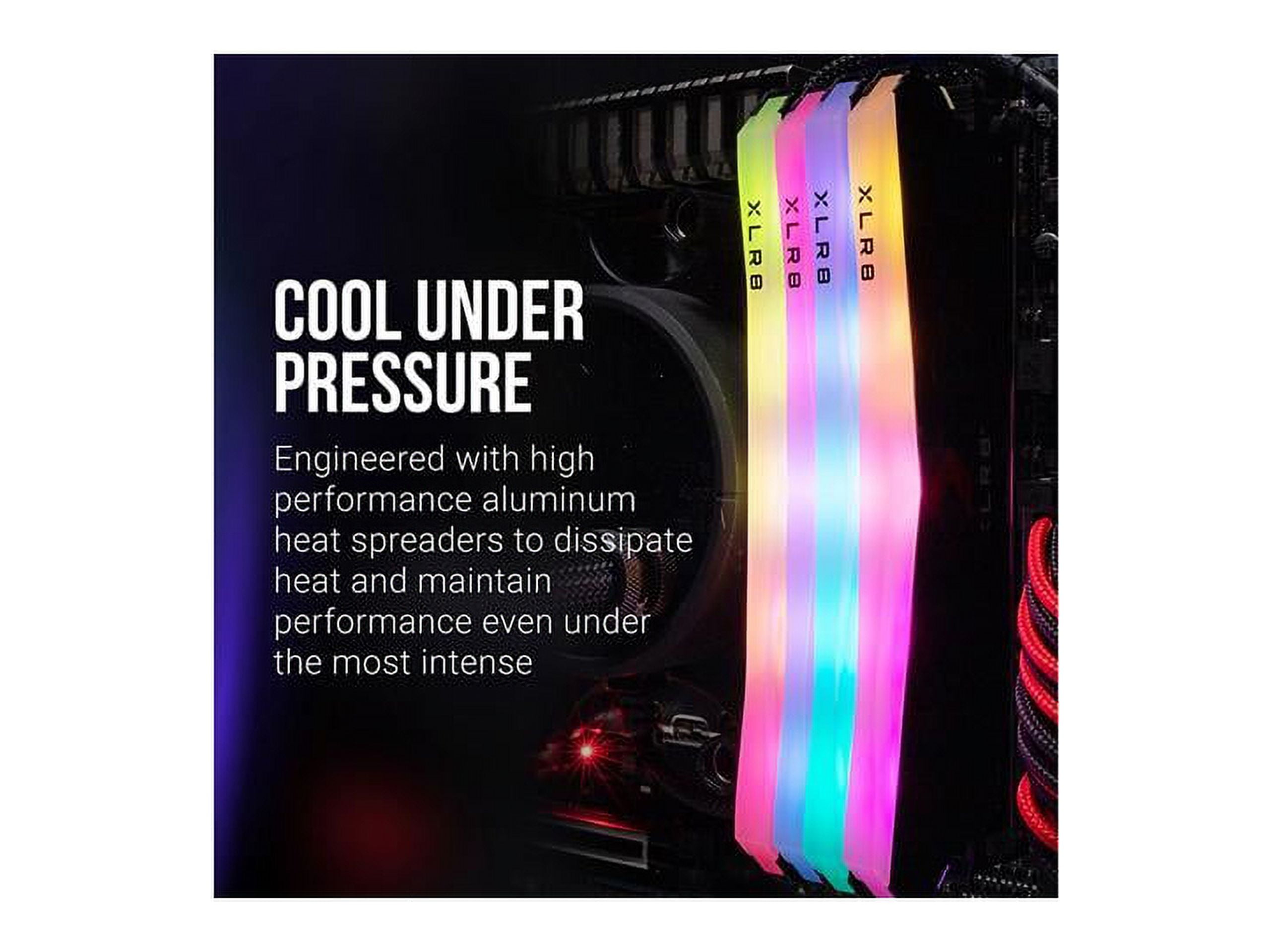 美品16GB DDR4 ARGB イルミネーション 8GB×2 選別ICチップ Free Shipping! PNY 16GB (2x 8GB) XLR8 Gaming EPIC-X RGB™ DDR4
