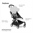 thumbnail image 4 of BABYZEN YOYO2 Stroller Frame, White - Includes 5-Point Harness, Multi-Position Reclining Backrest, Canopy Extensions, Padded Shoulder Strap & Protective Storage Bag, 4 of 5