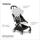 thumbnail image 4 of BABYZEN YOYO2 Stroller Frame, White - Includes 5-Point Harness, Multi-Position Reclining Backrest, Canopy Extensions, Padded Shoulder Strap & Protective Storage Bag, 4 of 5