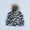 White, variant on Women Lady Plush Bubble Leopard Printed Knitted Beanie Hat Baggy Slouchy Ski Cap