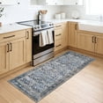 thumbnail image 3 of GLATTICE Washable 2x5 Runner Rug Hallways Non Slip Rug Runners Vintage Floral Printed Super Soft Carpet Runners for Entryway Bedroom Bedside Kitchen Laundry Room, Blue Grey Beige, 3 of 9