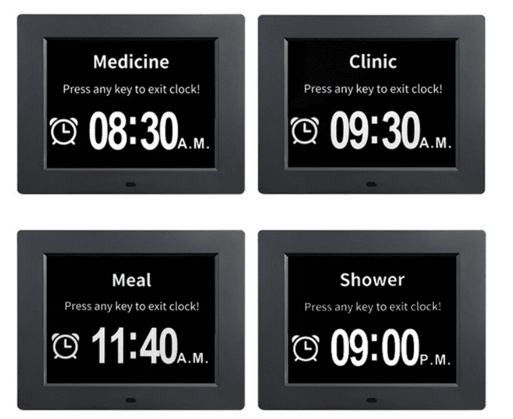 Multi-Language Calendar Clock 8Inch Digital Calendar Day Clocks Extra Large compatible with Vision Impaired