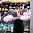 thumbnail image 3 of Perrito Husky Lobo de Peluche Acostado 1 Metro PELUCHERIA, 3 of 5