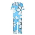 thumbnail image 6 of Women's Pajama Set Short Sleeve Pants Under $15 Casual Printed Sleeveless Round Neck Top Set, 6 of 7